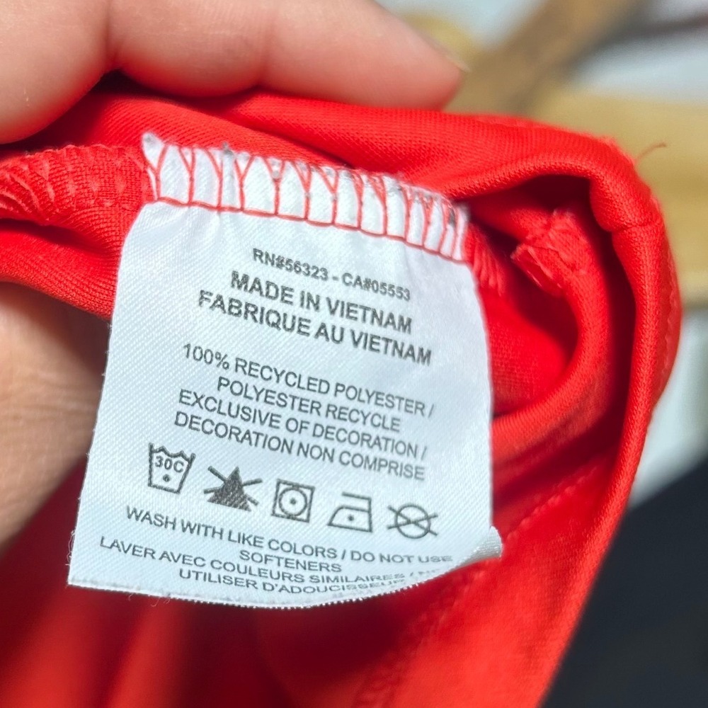 Nike Mens Orange Short Sleeve Mandarin Collar Performance Polo Shirt Large - Picture 6 of 7